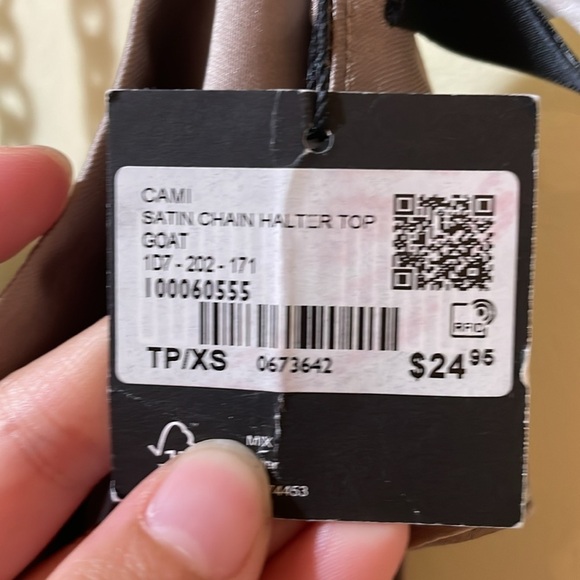 Womens New G Edition Cami Satin Chain Halter Top Goat - Picture 5 of 8